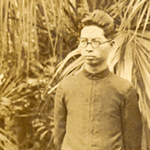 鄧雨賢任教於芎林公學校的照片