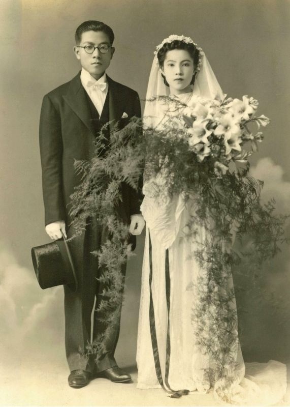 王育霖與陳仙槎婚紗照 昭和17年(1942)年7月27日